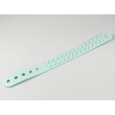 light aqua bracelet with 2 x 14 studs and 5 holes