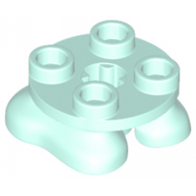 light aqua legs with plate round 2 x 2 and axle hole - 2 feet