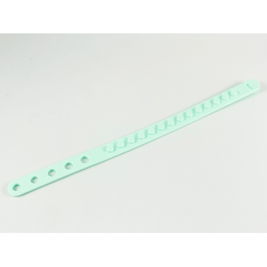 light aqua bracelet with 1 x 14 studs and 5 holes