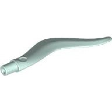 light aqua wave rounded curved single with bar end flame sword