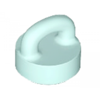 light aqua tile round 1 x 1 with loop