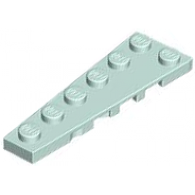 light aqua wedge plate 6 x 2 left