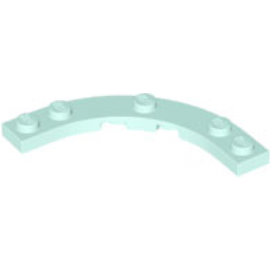 light aqua plate round corner 5 x 5 macaroni