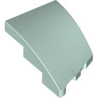 light aqua wedge 3 x 2 left no studs