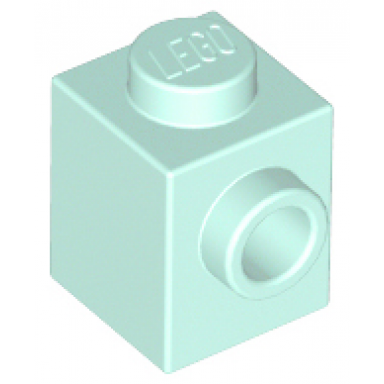 light aqua brick modified 1 x 1 with stud on side