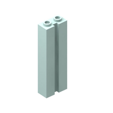 light aqua brick modified 1 x 2 x 5 with channel