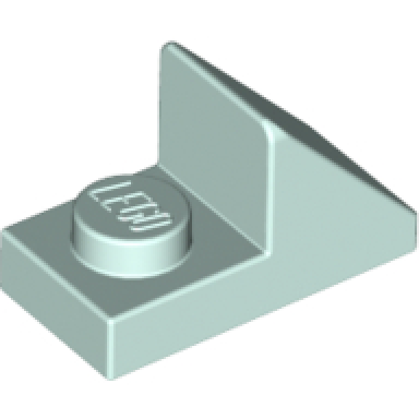 light aqua slope 45 2 x 1 with 2 3 cutout