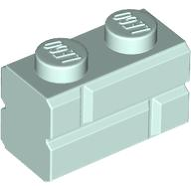 light aqua brick modified 1 x 2 with masonry profile