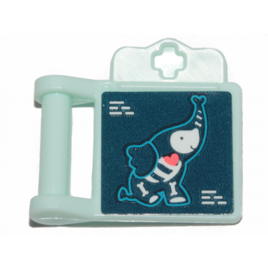 light aqua friends accessories medical clipboard with bar handle with elephant x-ray pattern sticker - set 41424