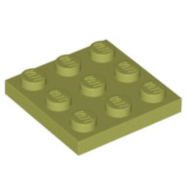 olive green plate 3 x 3
