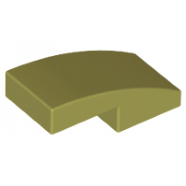 olive green slope curved 2 x 1 x 2 3