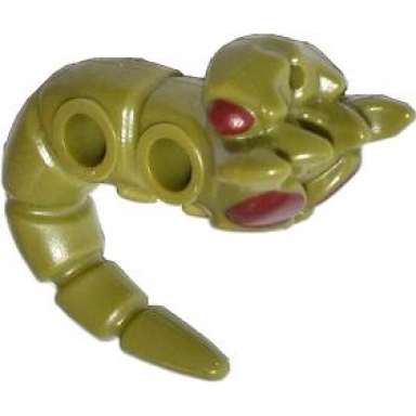 insectoid body with dark red eyes pattern