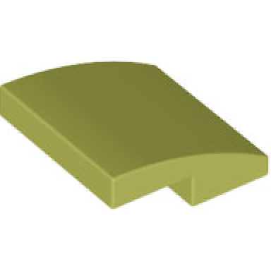 olive green slope curved 2 x 2 x 2 3