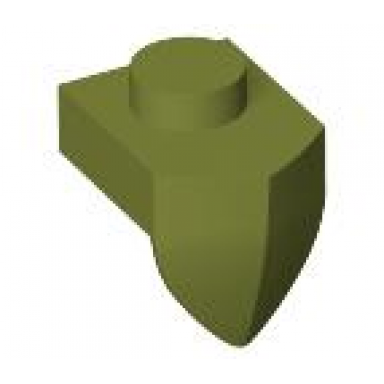 olive green plate modified 1 x 1 with tooth vertical