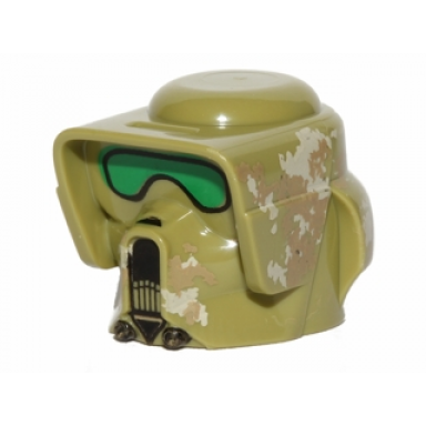 olive green minifigure headgear helmet sw elite corps trooper with camouflage pattern