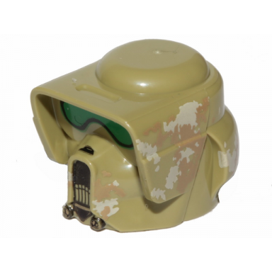 olive green minifigure headgear helmet sw elite corps trooper with camouflage pattern 2