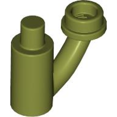 olive green plant stem stalk with bar bar holder and hollow stud