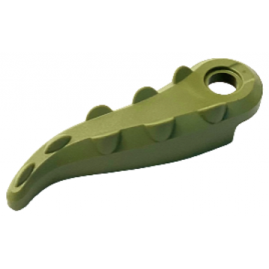 olive green alligator crocodile tail with hole