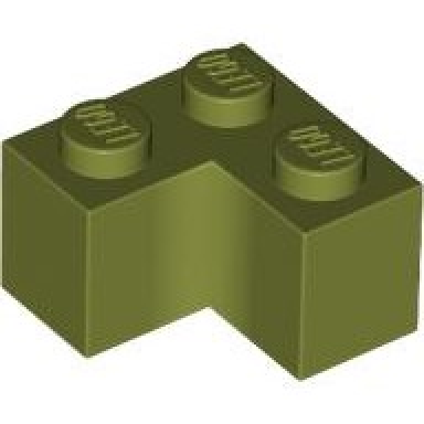 olive green brick 2 x 2 corner