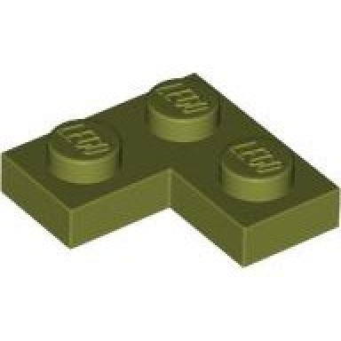 olive green plate 2 x 2 corner