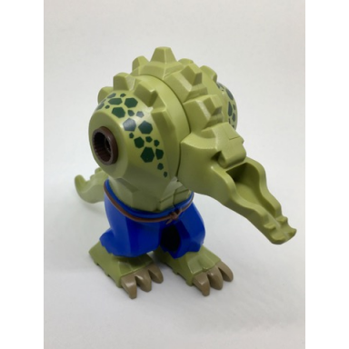 olive green body giant killer croc pattern