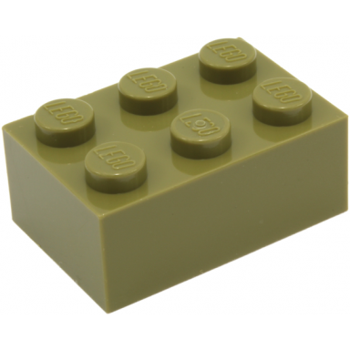 olive green brick 2 x 3