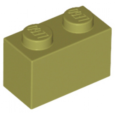 olive green brick 1 x 2