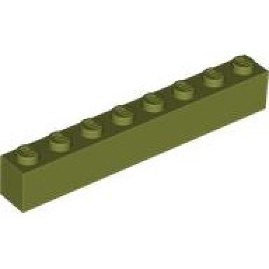 olive green brick 1 x 8