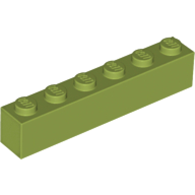 olive green brick 1 x 6