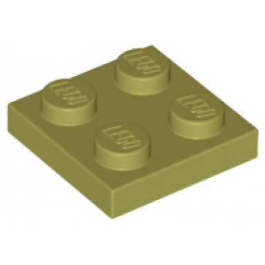 olive green plate 2 x 2