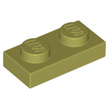 olive green plate 1 x 2
