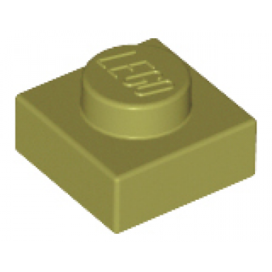 olive green plate 1 x 1