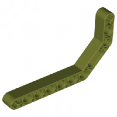 olive green technic liftarm modified bent thick 1 x 11.5 double