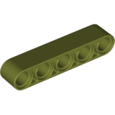olive green technic liftarm thick 1 x 5