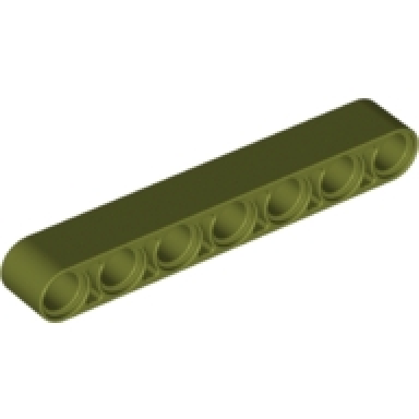 olive green technic liftarm thick 1 x 7