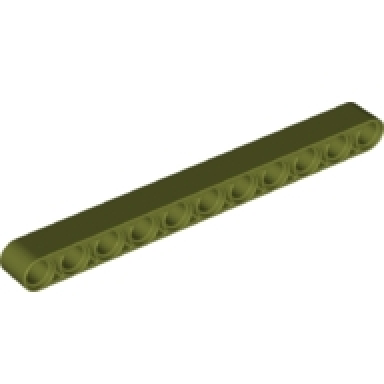 olive green technic liftarm thick 1 x 11
