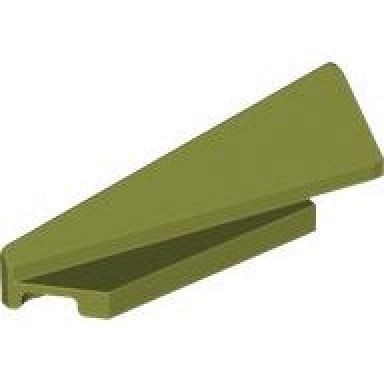 olive green wedge 5 x 1 x 1 1 3 with 4 x 1 base left