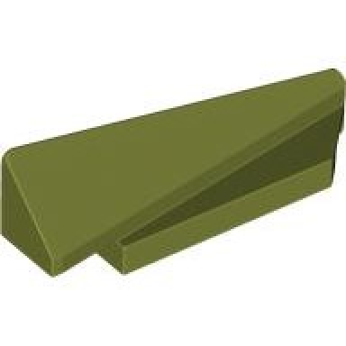 olive green wedge 5 x 1 x 1 1 3 with 4 x 1 base right
