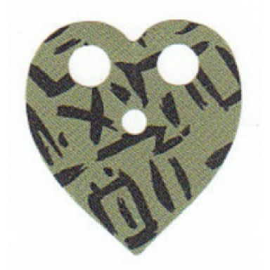 olive green minifigure cape cloth heart shaped with black markings pattern