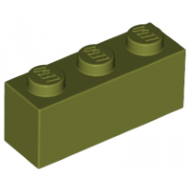 olive green brick 1 x 3