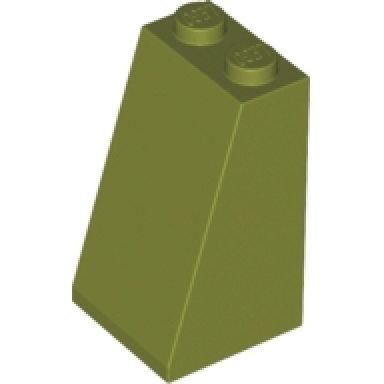 olive green slope 75 2 x 2 x 3 - solid studs