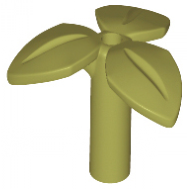 olive green plant stem with bar 3 leaves and small pin hole