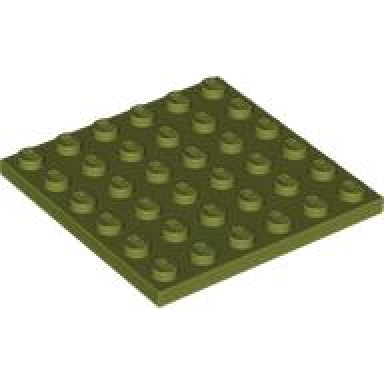 olive green plate 6 x 6