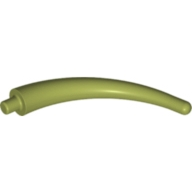 olive green dinosaur tail end section horn
