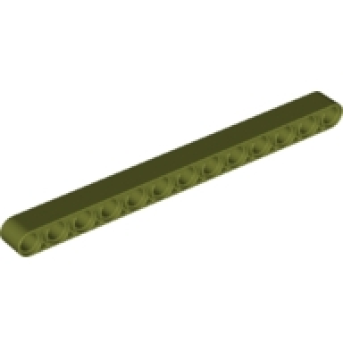 olive green technic liftarm thick 1 x 13