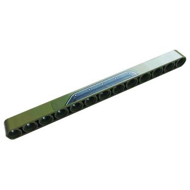 olive green technic liftarm thick 1 x 13 with door plate with rivets pattern model right side sticker - set 42110