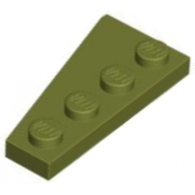 olive green wedge plate 4 x 2 right