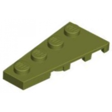 olive green wedge plate 4 x 2 left