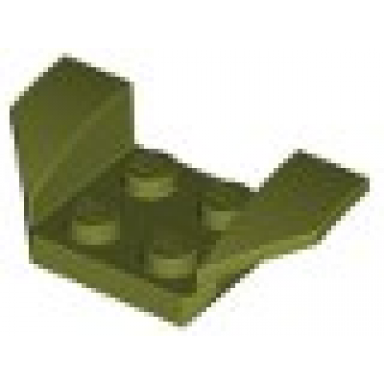 olive green vehicle mudguard 2 x 4 with flared wings