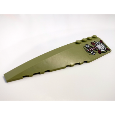 olive green wedge 12 x 3 left with armor hatch and vents pattern sticker - set 70164